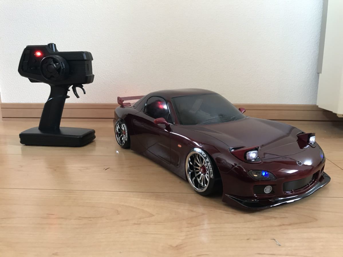 新品！LED12！ウインカー点滅！】タミヤ TT-02シャーシ マツダ RX-7