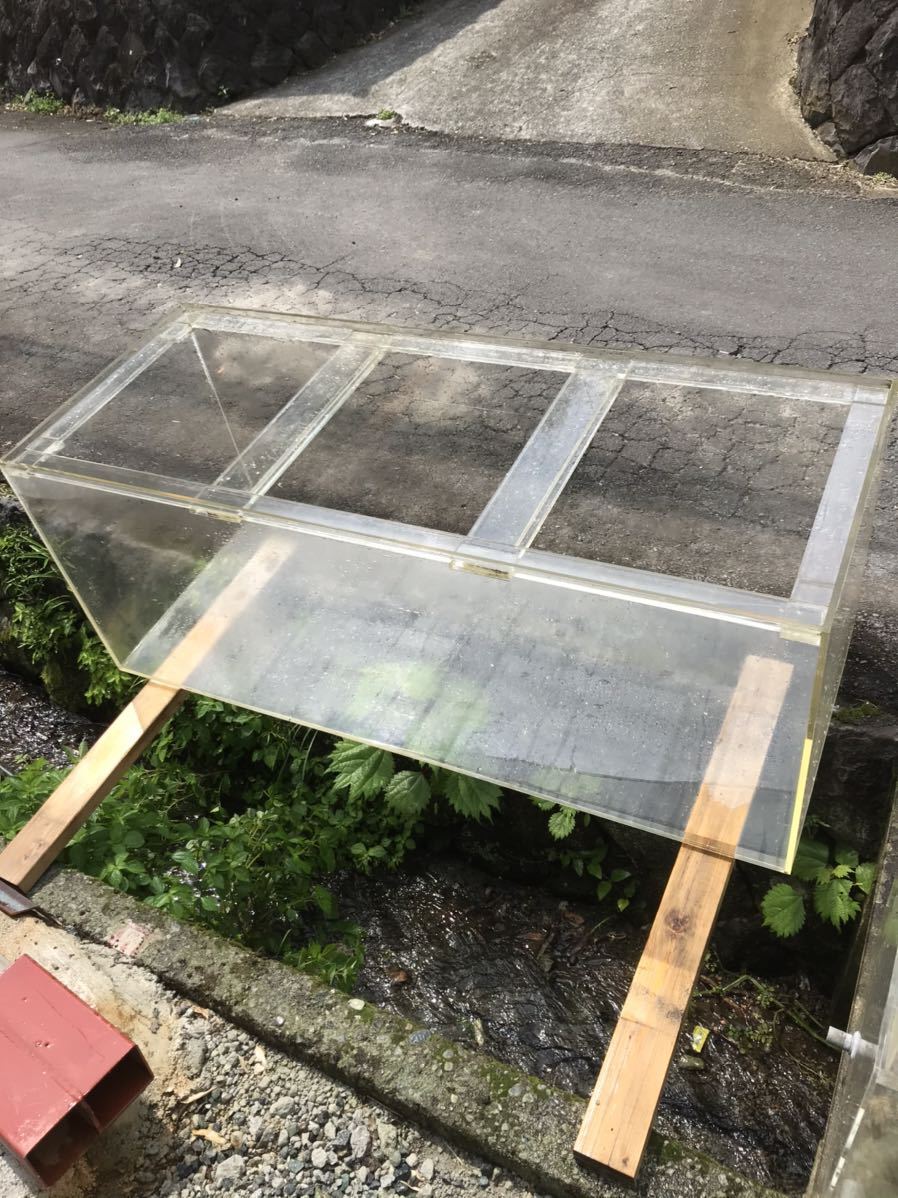 ※引き取り限定※アクリル水槽 1500×600×600 1500×600×600 中古大型アクリル水槽1500×600×600 - アクリル水槽