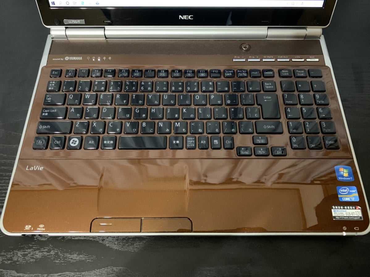 Core LaVie NEC ブルーレイ ノート Wide NEC/LL750/F/Core i7-2670QM/RAM 8GB/HDD750GB/Blu-ray/Windows10/ビデオ通話可能/15インチ/Microsoft office/