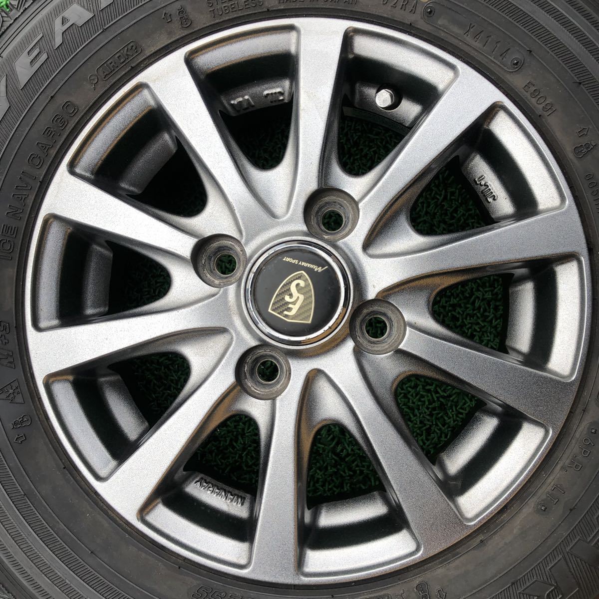 ☆深溝 145R12 6PR LT スタッドレスタイヤ＆MANARAY SPORT ES 12インチ 