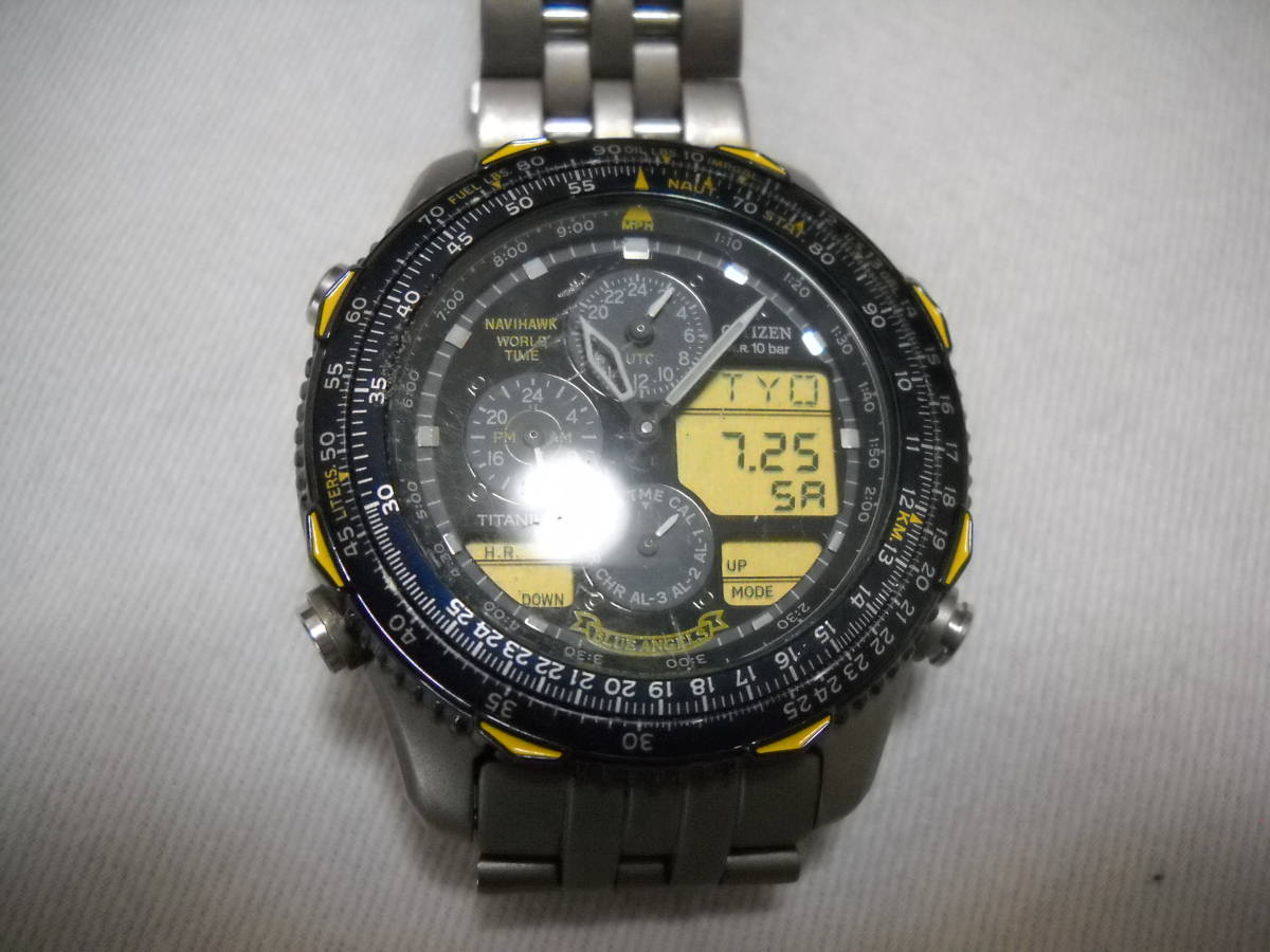 シチズン　プロマスター　ナビホーク　ブルーエンジェルス　ジャンク ナビホーク シチズン プロマスター ブルーエンジェルス ブルー