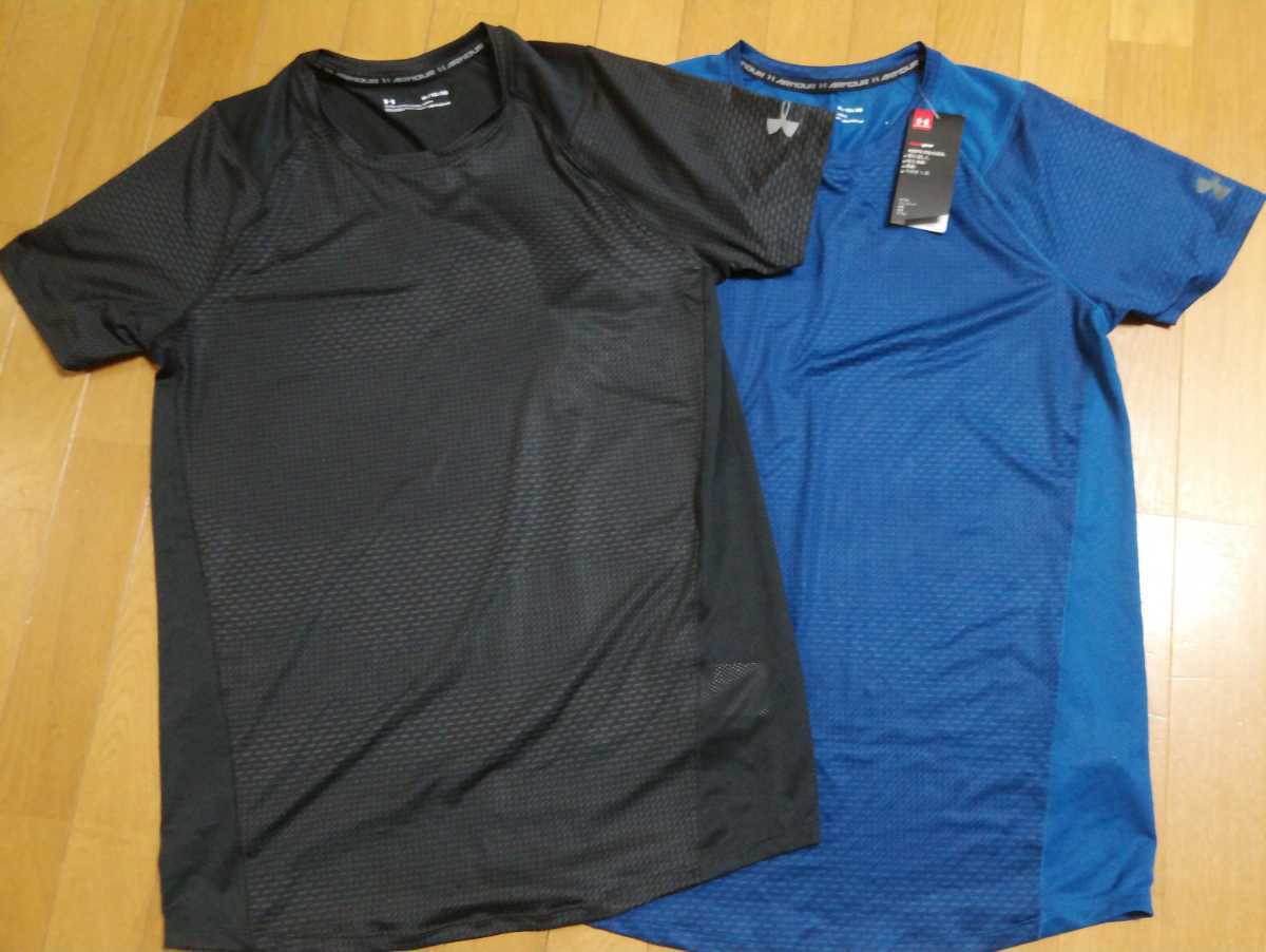【限定セール，爆買い】 アンダーアーマー ヒートギアTシャツXL 2枚セット ブラック ブルー 吸水速乾(XLサイズ以上)｜売買されたオークション情報、yahooの商品情報をアーカイブ公開 - オークファン 半袖Tシャツ