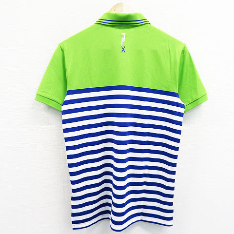 RLX ラルフローレン 半袖ポロシャツ ボーダー柄 ブルー系 ボーダー Ralph サイズ：M - サイズ by Lauren LAUREN Men's SP ブルー×黒