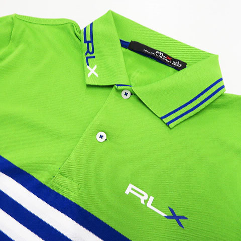 RLX ラルフローレン 半袖ポロシャツ ボーダー柄 ブルー系 ボーダー Ralph サイズ：M - サイズ by Lauren LAUREN Men's SP ブルー×黒
