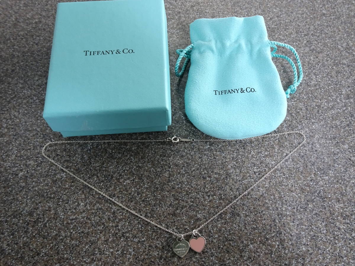  TIFFANY＆CO. ネックレス ピンク ミニダブルハートタグ リターントゥハート ティファニー ペンダント シルバー925 BOX アクセサリー袋(リターントゥティファニー)｜売買されたオークション情報 ネックレス