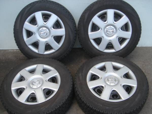 車 マツダプレマシー純正16インチ タイヤホイールセット205/60R16