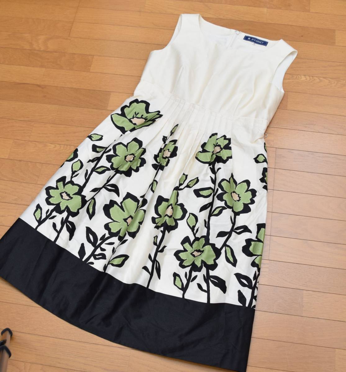 M'S GRACY エムズグレイシー フラワー刺繍 ワンピース リボン 42