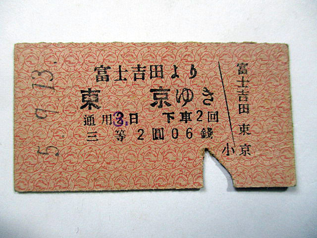 中古］切符 富士急線へ国鉄直通列車乗り入れ運転開始45周年記念 富士急