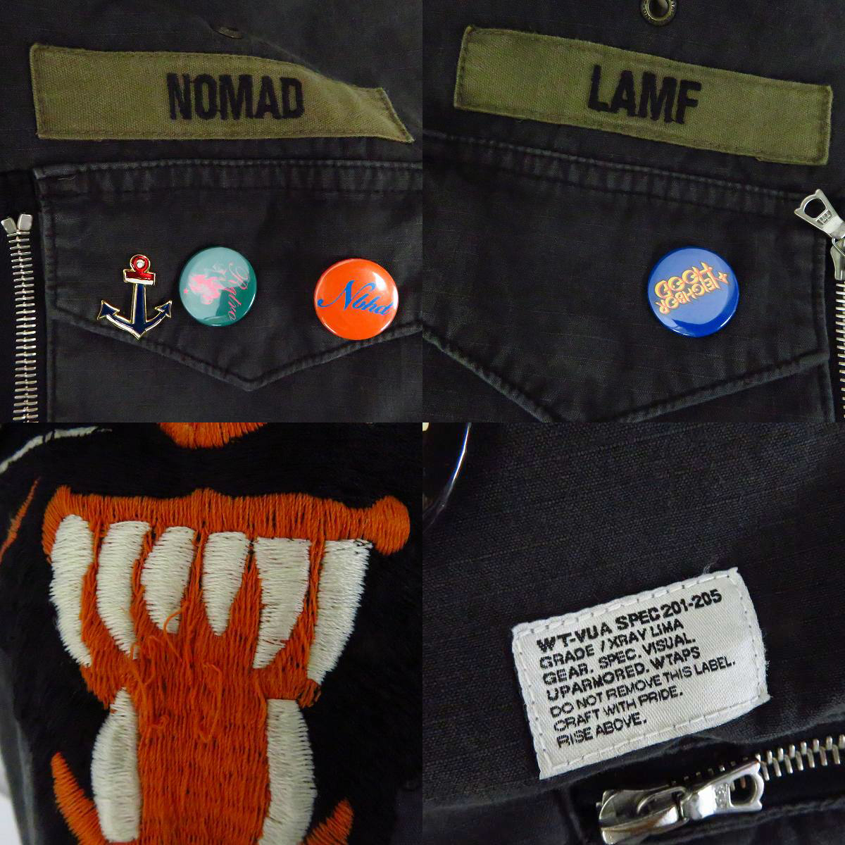 ☆WTAPS/ダブルタップス M-65/ミリタリージャケット ピンバッチ付き 