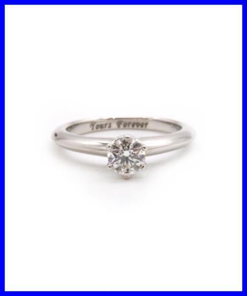 【得価，SALE】 刻印有 Tiffany&co. クラシックソリティアリング ティファニー Pt950 鑑定書付 ダイヤ 0.32ct 5号(プラチナ)｜売買されたオークション情報、yahooの商品情報をアーカイブ公開 - オークファン プラチナ