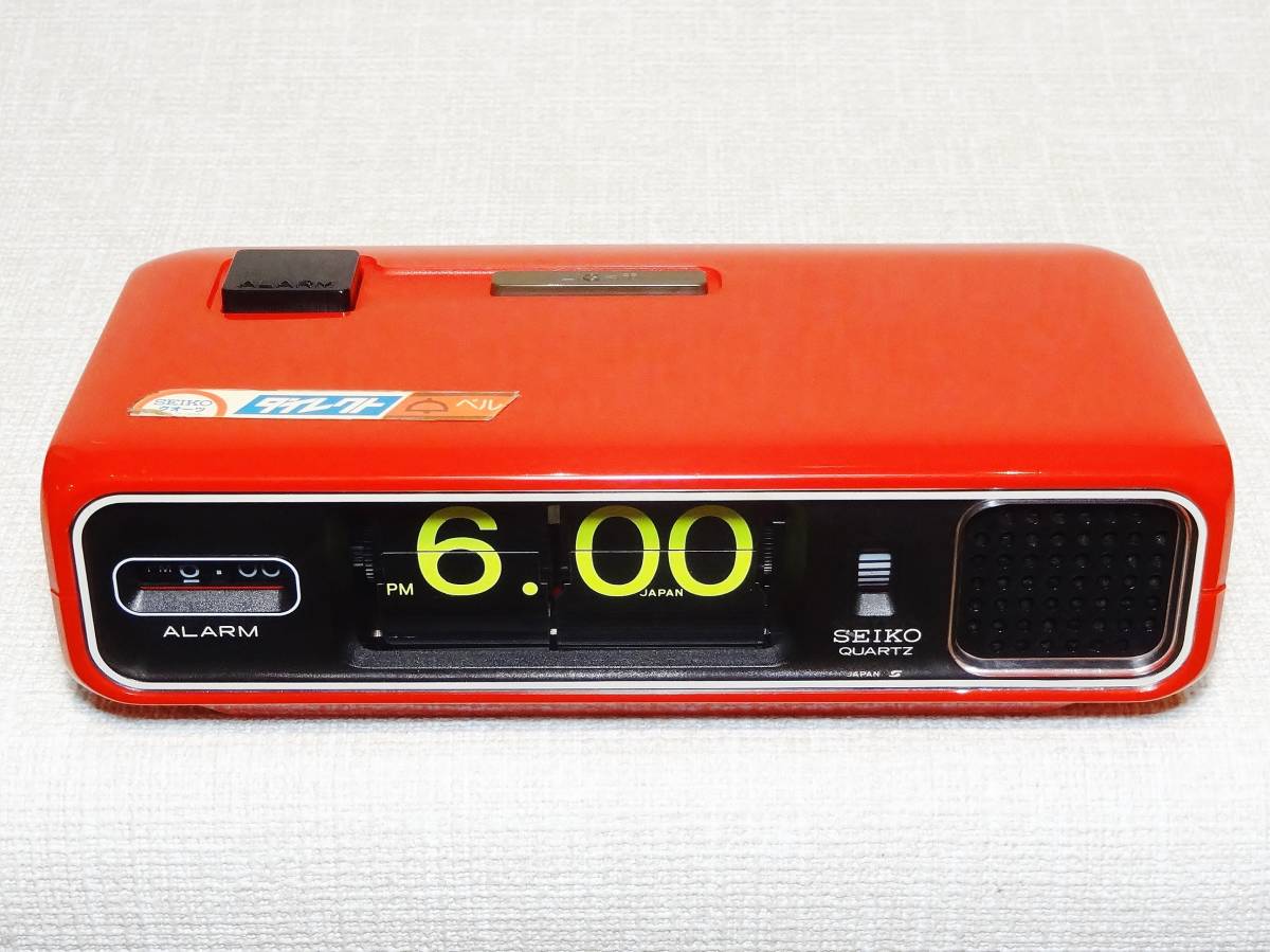 SEIKO セイコー クォーツ パタパタ時計 QN424R【赤】 動作確認済 SEIKO セイコー クォーツ パタパタ時計 QN424R【赤】 動作確認済