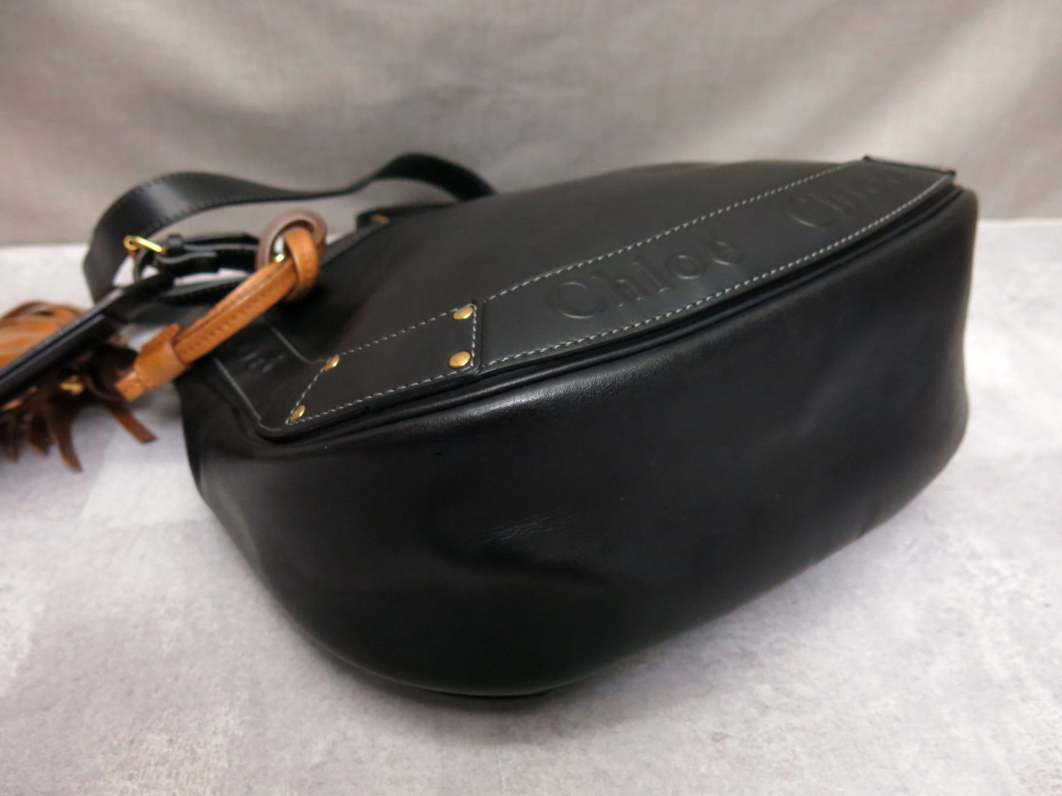 ○美品○Chloe クロエ○エデン○レザー 本革○ショルダー バッグ○黒