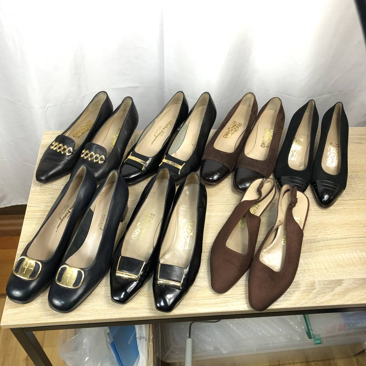 パンプス 未使用品 難あり （7足セット新品混み】Salvatore Ferragamo 