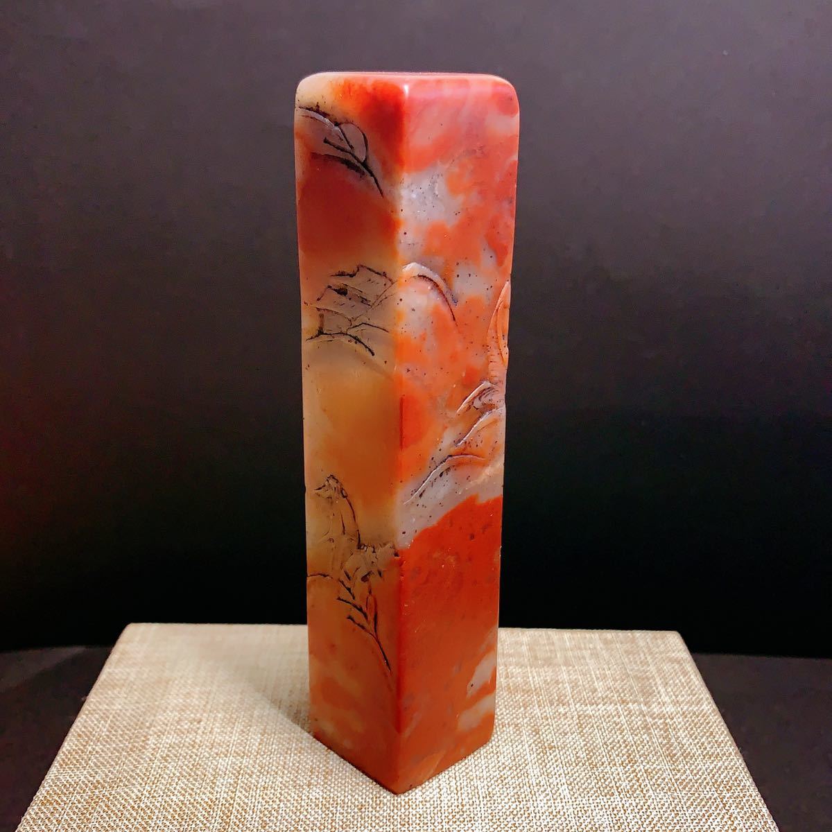 螭虎】 古獣美品高級印材篆刻印石ラオス印石水凍