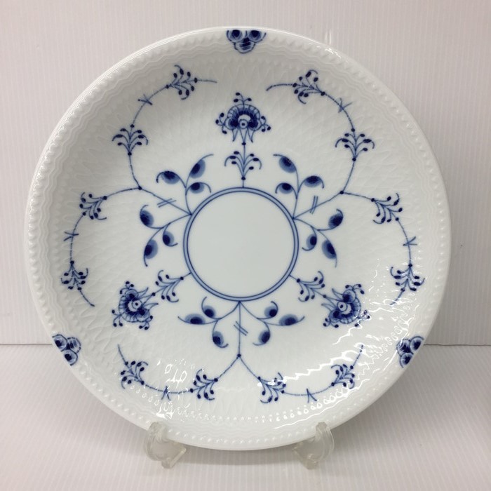 未使用【中古】ロイヤルコペンハーゲン ブルーパルメッテ プレート 20cm 4枚セット[jggG]