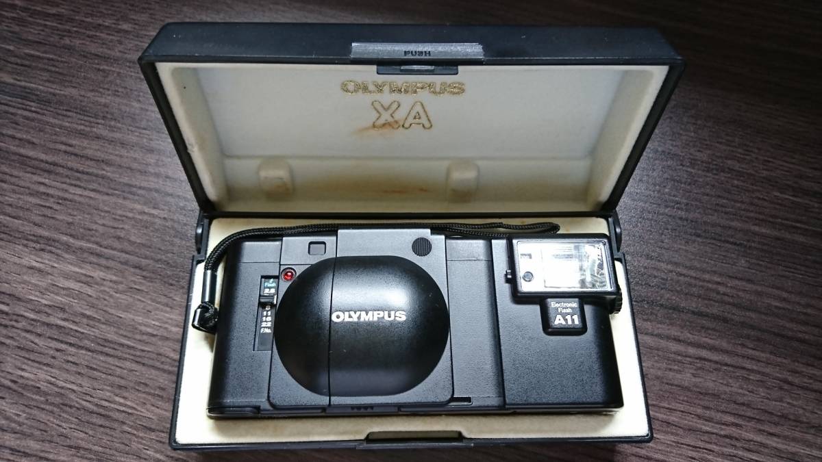 OLYMPUS XA 動作未確認 ジャンク □OLYMPUS オリンパス XA / A11 ケース付き 動作未確認の為 ジャンク