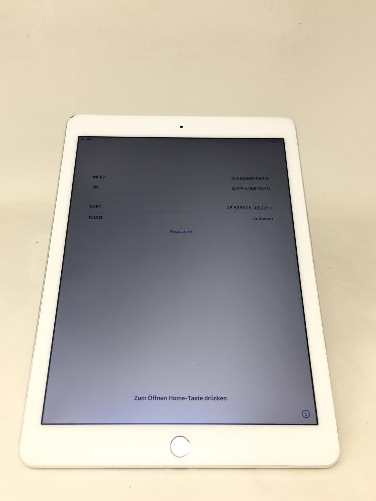 58【中古・制限○ 白ロム】 iPad Air2 128GB au シルバー /080