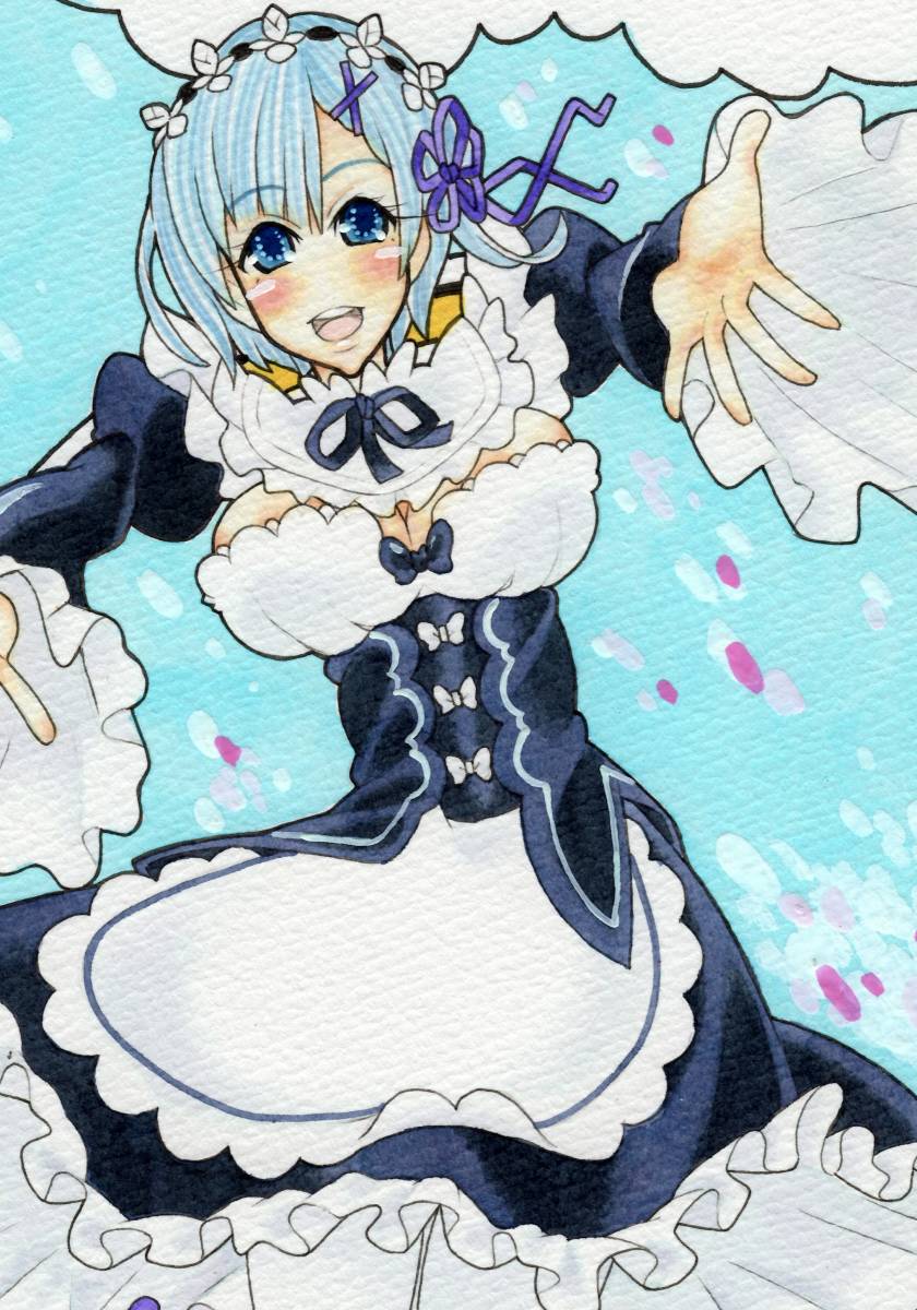同人 手描きイラスト size レム 桜 おい 嫁 巨乳 可愛い 美少女 リゼロ 手描きイラスト 売買されたオークション情報 Yahooの商品情報をアーカイブ公開 オークファン Aucfan Com