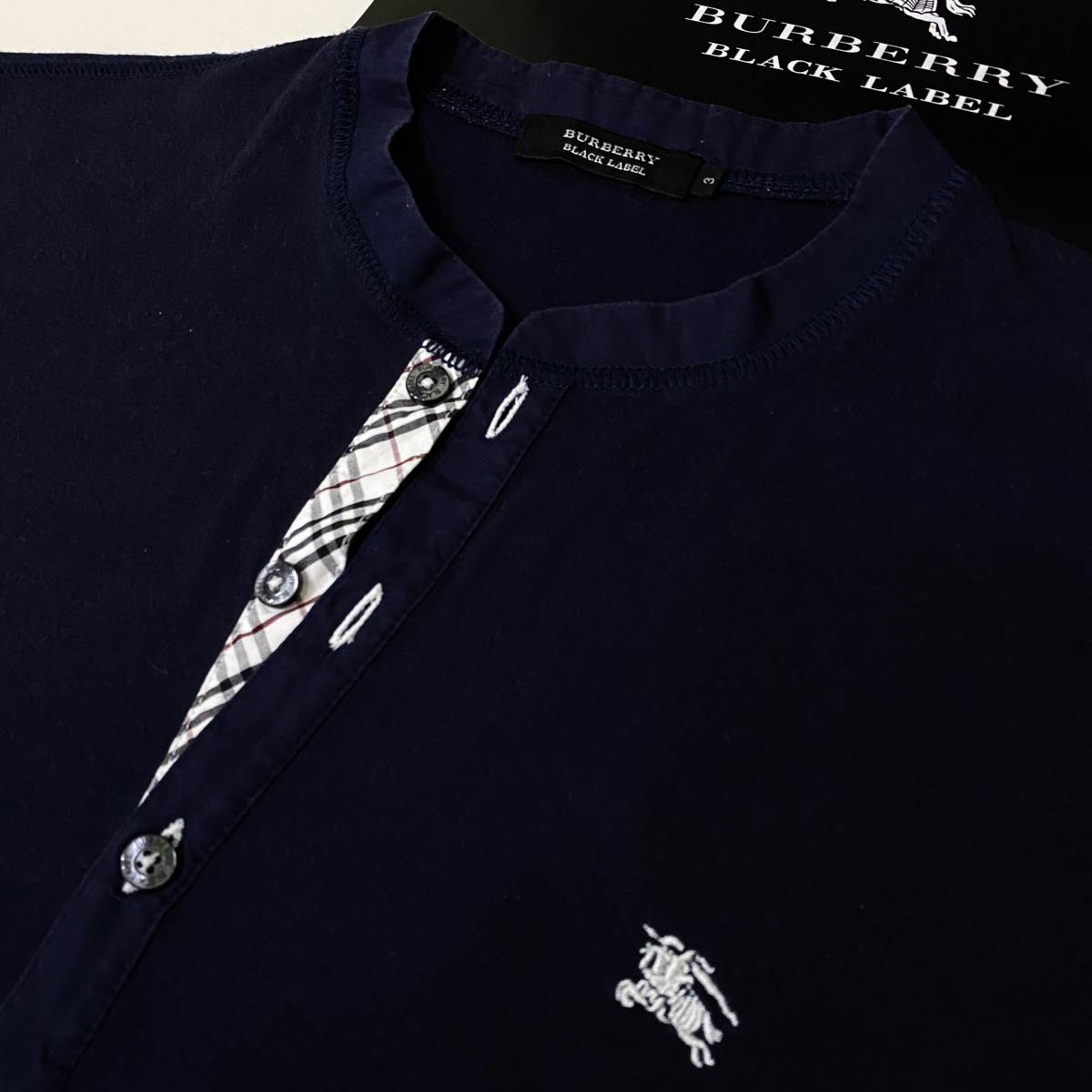 レア BURBERRY BLACK LABEL バーバリーブラックレーベル ヘンリー