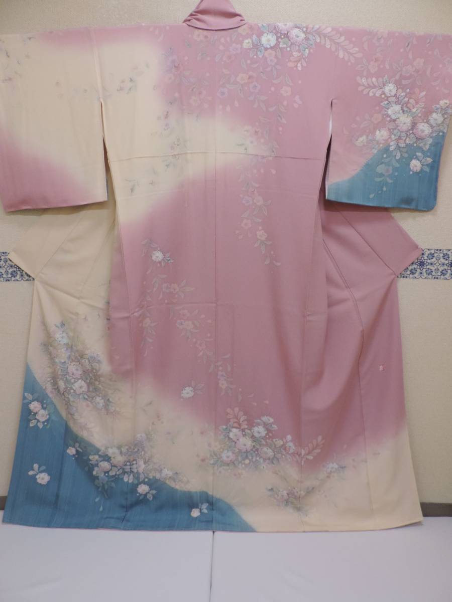 1000☆藤☆【□桐屋□徳永憲峯□辻が花絞り訪問着□】御仕立上り