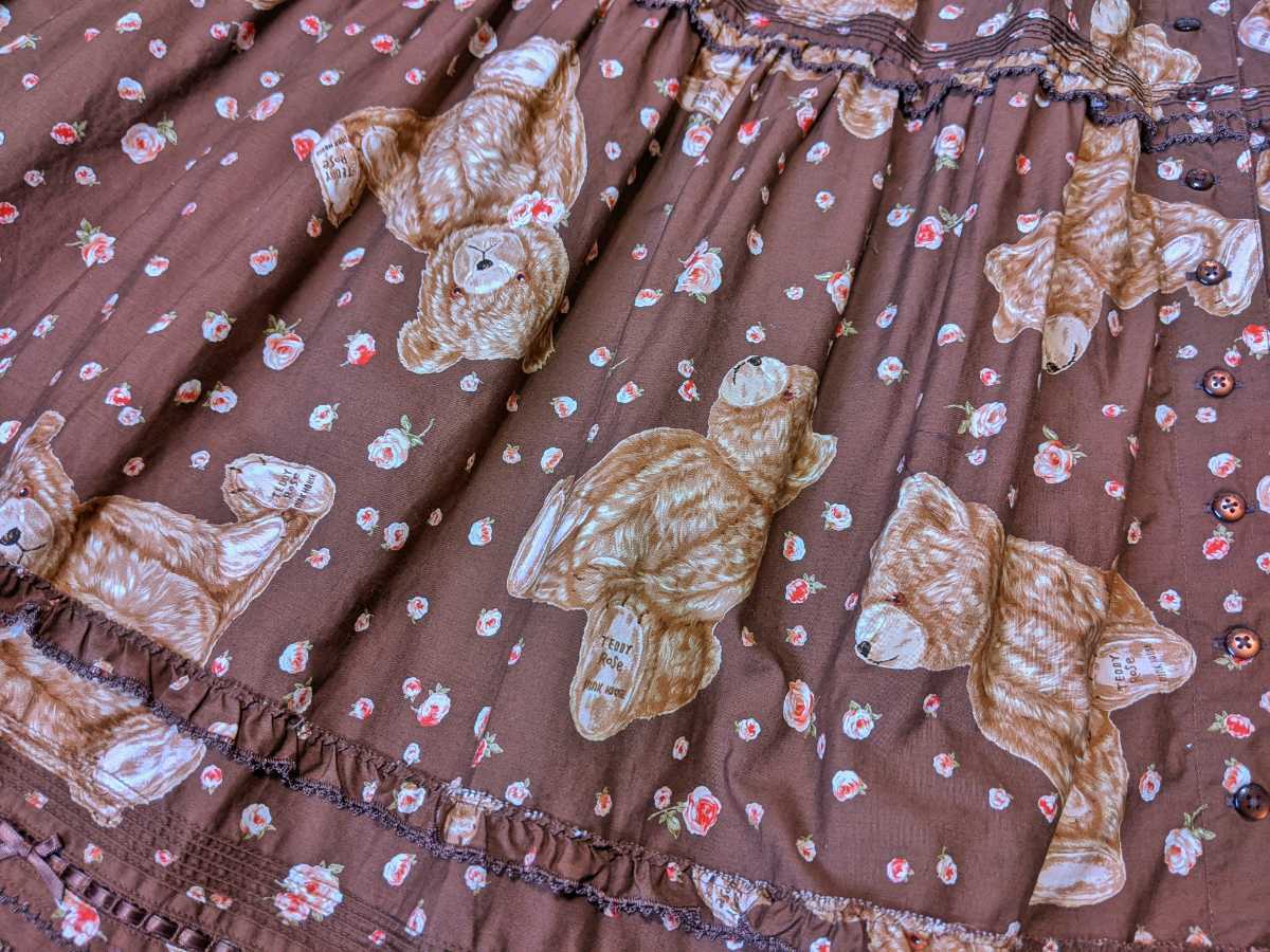 ピンクハウス テディベアローズpt ワンピース ブラウン PINKHOUSE 新品 