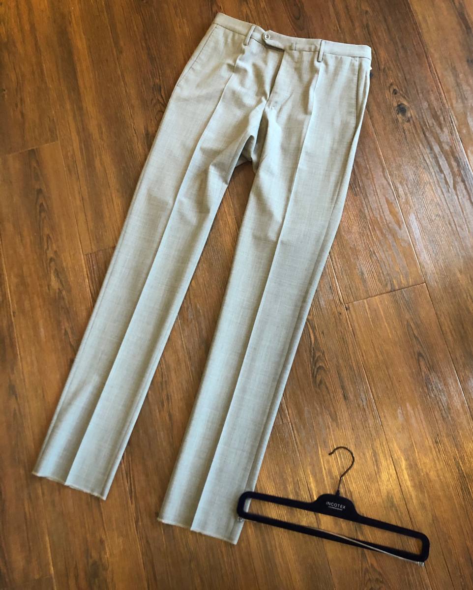 超激得，超激得，HOT 定価39600円 国内正規 INCOTEX 20SS Slim fit ウォッシャブル スラックス パンツ 1NT035 9169T 900 インコテックス 46 Lグレー(Mサイズ)｜売買されたオークション情報、yahooの商品情報をアーカイブ公開 - Mサイズ