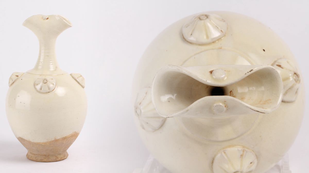 販売済み 【後】W014【野津家族旧蔵東洋美術品大放出】定窯白磁花瓶 古