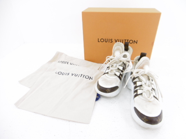  ジャンク LOUISVUITTON ルイヴィトン アークライト ラインスニーカー モノグラム(男性用)｜売買されたオークション情報、yahooの商品情報をアーカイブ公開 - オークファン 靴