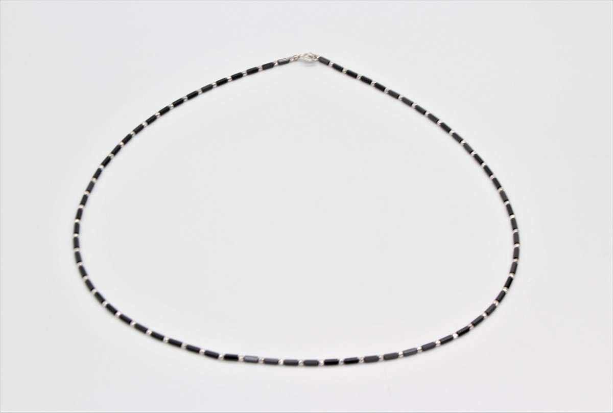 ディモア Dis Moi アスカブラック K18WG ネックレス 50cm ディモア