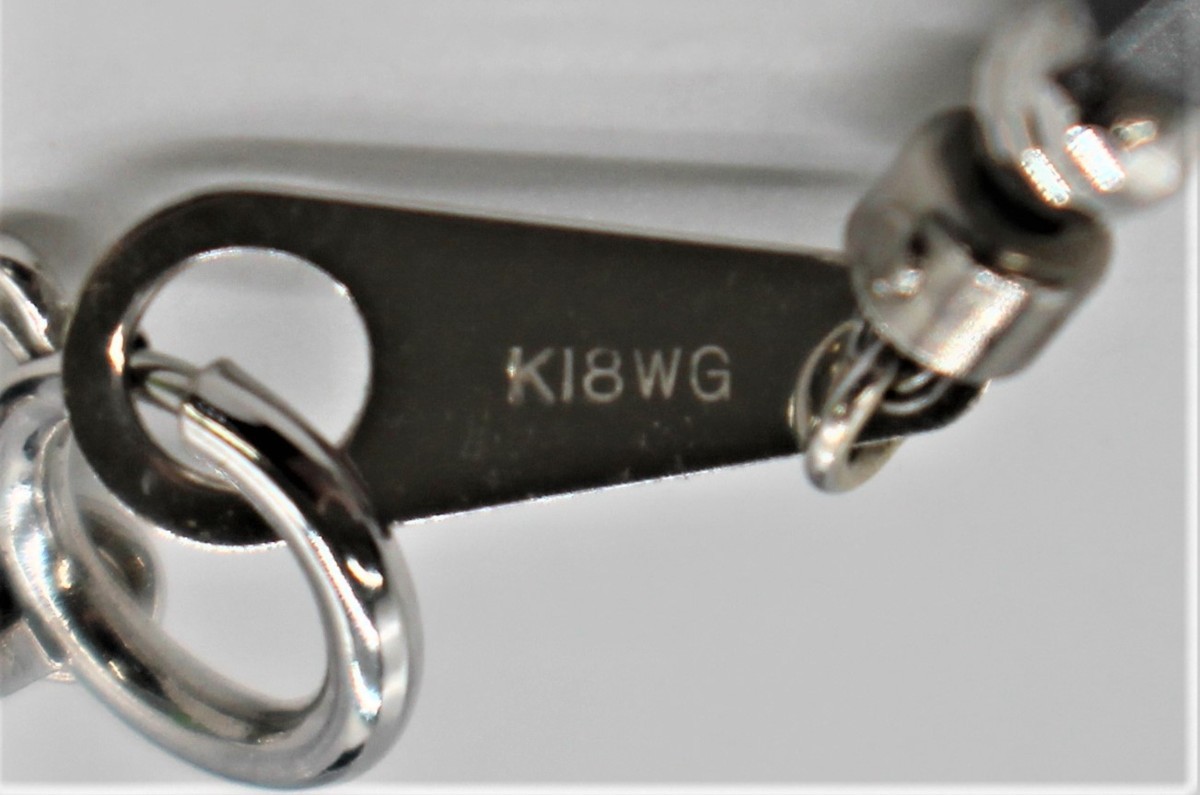 ディモア Dis Moi アスカブラック K18WG ネックレス 50cm ディモア