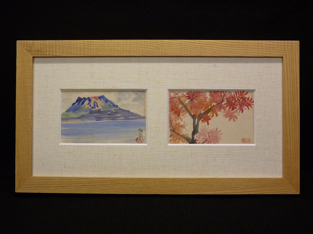 丸山晩霞(美術品)の中古品 2026年最新Yahoo!オークション 紅い花咲く 