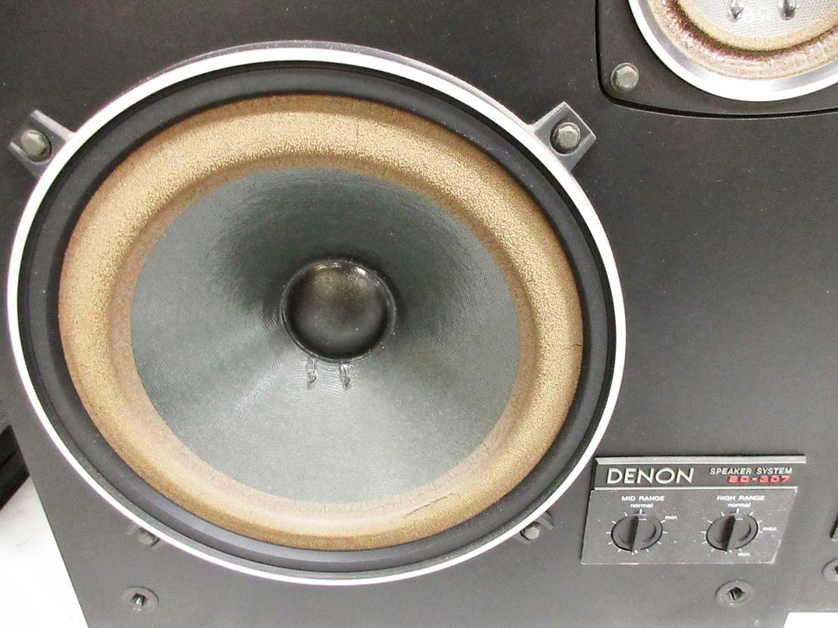 02 216-324574-23 [S] DENON デノン SC-307 スピーカー ペア 3WAY 旭216