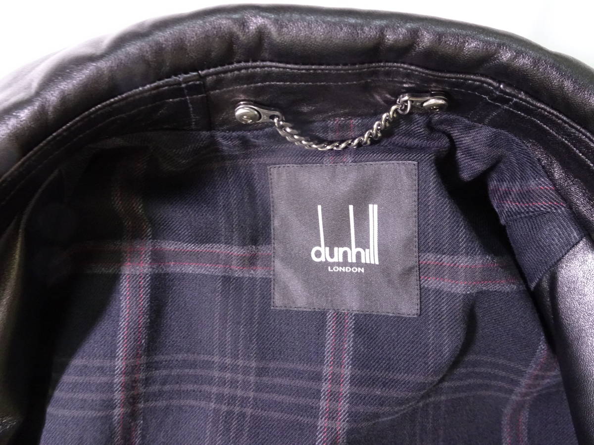 dunhill ダンヒル レザージャケット ブルゾン 本革 黒 L 