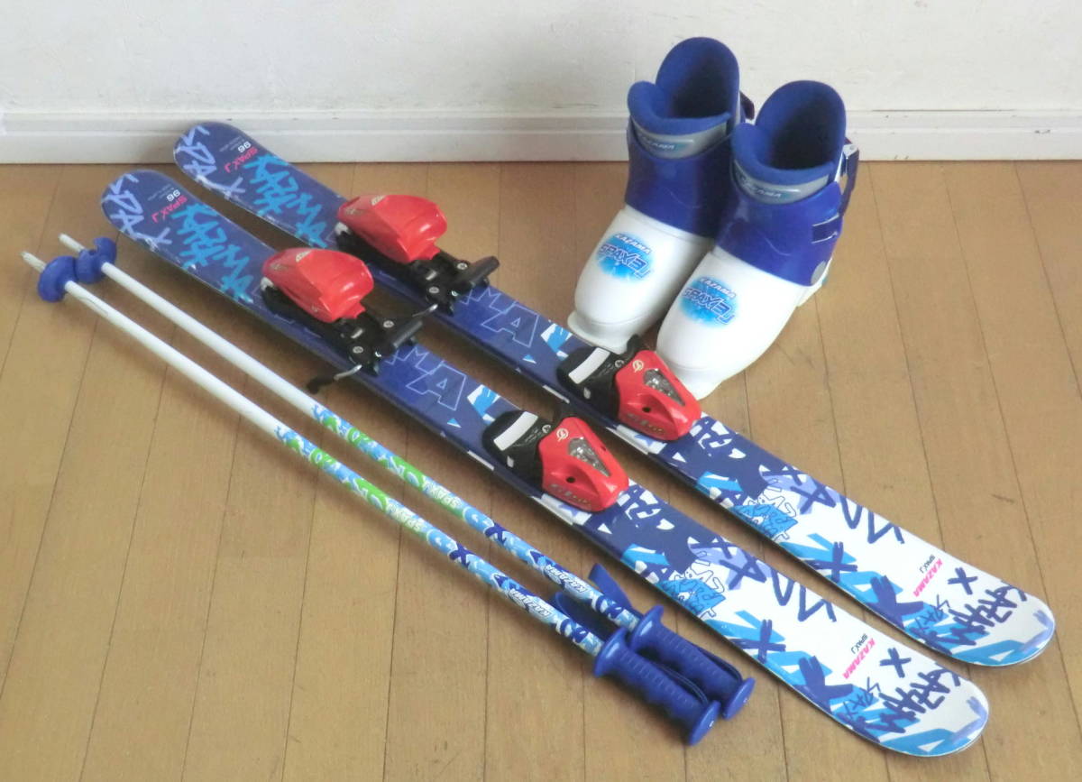 新作入荷，セール KAZAMA SPAX J 子供用スキー4点セット 板96/靴19 WAX済(板、ブーツセット)｜売買されたオークション情報、yahooの商品情報をアーカイブ公開 - オークファン 板、ブーツセット