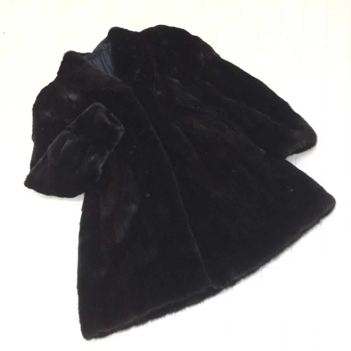 M-36 BLACKGLAMA ブラックグラマ ミンク コート セミロング ハーフ