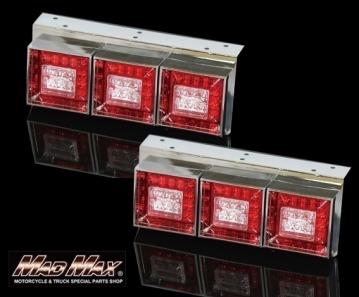 2025，新品 小 中型トラック用 LED 3連 角型 テールランプ レッド/クリア 24V専用 テールライト/タイタン デュトロ ファイター デコトラ 送料800円(テールライト)｜売買されたオークション情報、yahooの商品 ライト