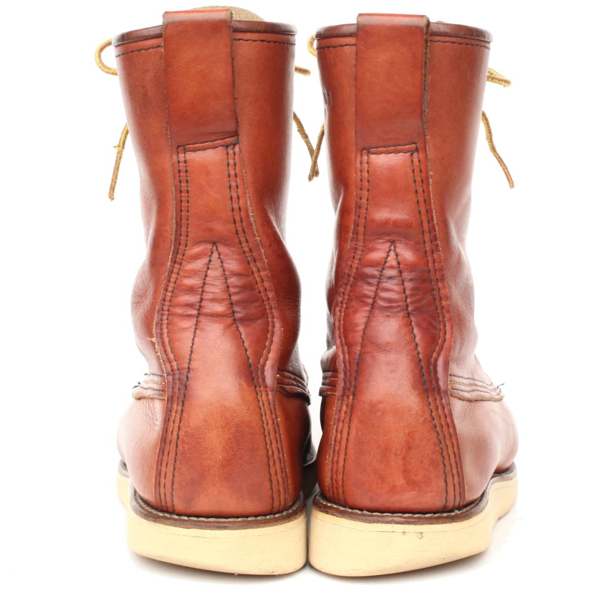 (07019)裏半円犬タグ90年製刻印 REDWING877レッドウィング9EE約27cm EEワイズ (アイリッシュセッター オロラセット半円犬タグ金刺繍旧)★ 07019)裏半円犬タグ90年製刻印 REDWING877レッドウィング9EE約27cm EE