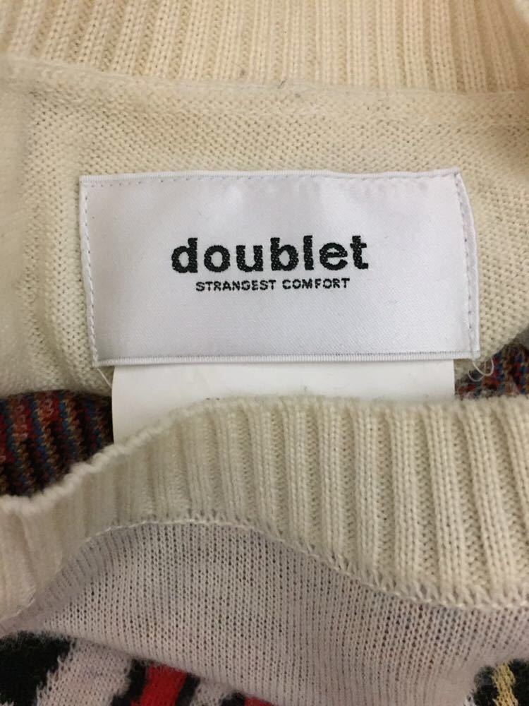 doublet 名作 Stickers Pattern Jacquard Knit ステッカー ニット ジャ