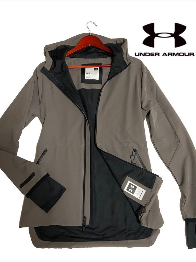  1.9万 Ｌサイズ アンダーアーマー パーペチュアル フルジップジャケット サムホール付きパーカー UNDER ARMOUR 撥水 ブラウン系(アンダーアーマー)｜売買されたオークション情報、yahooの商品情 ジャンパー、ジャケット