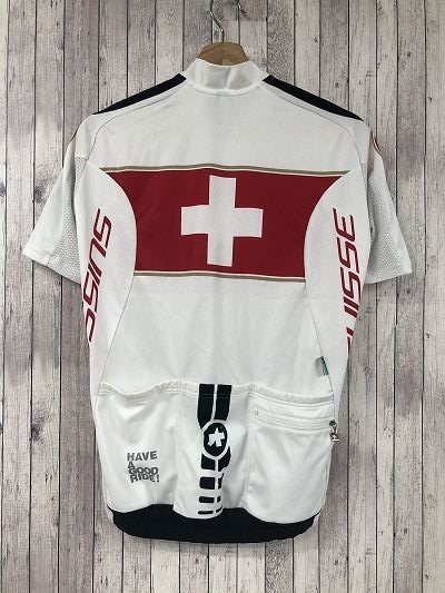 アソス 半袖 サイクルジャージ ASSOS M JU442 SWISSカラー 白赤 スイス サイズMサイクルジャージ スイス代表ジャージ Mサイズ レトロ 牛 BICI グレー｜Yahoo