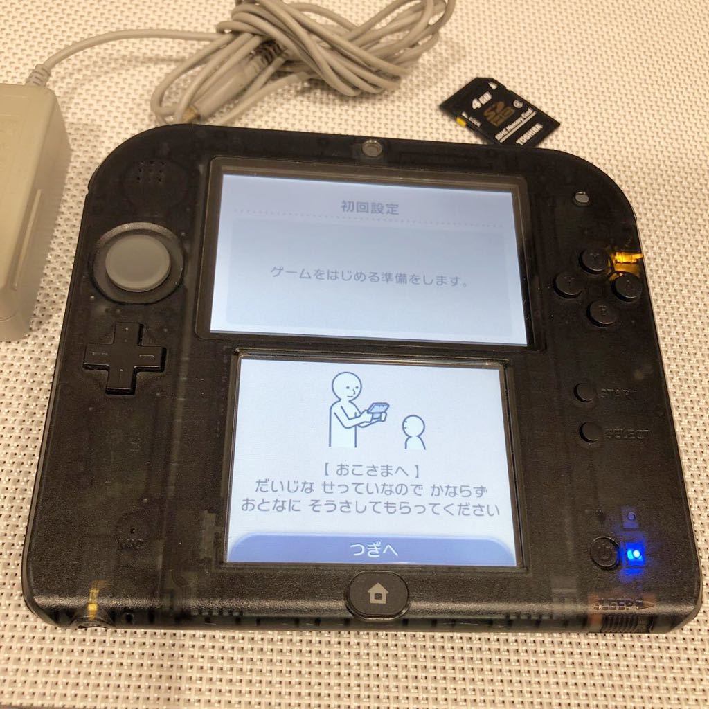 Nintendo ニンテンドー2DS クリアブラック 極美品 任天堂 ゲーム機 美 