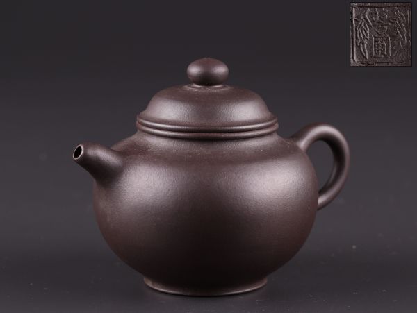 中国古玩 唐物 急須 在銘（煎茶壷宜興 玉屏 竹漢詩彫刻急須 段