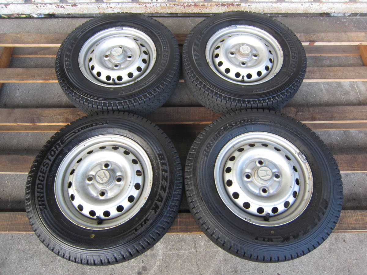 激安大特価，得価 ホンダ 純正 スチールホイール 12インチ 3.50B PCD100 x 4H ブリヂストン スタッドレス 145R12 LT 8PR 2018年製造 鉄ホイール(スタッドレスタイヤ)｜売買されたオークション情報、yahooの商品情報をアー 4穴