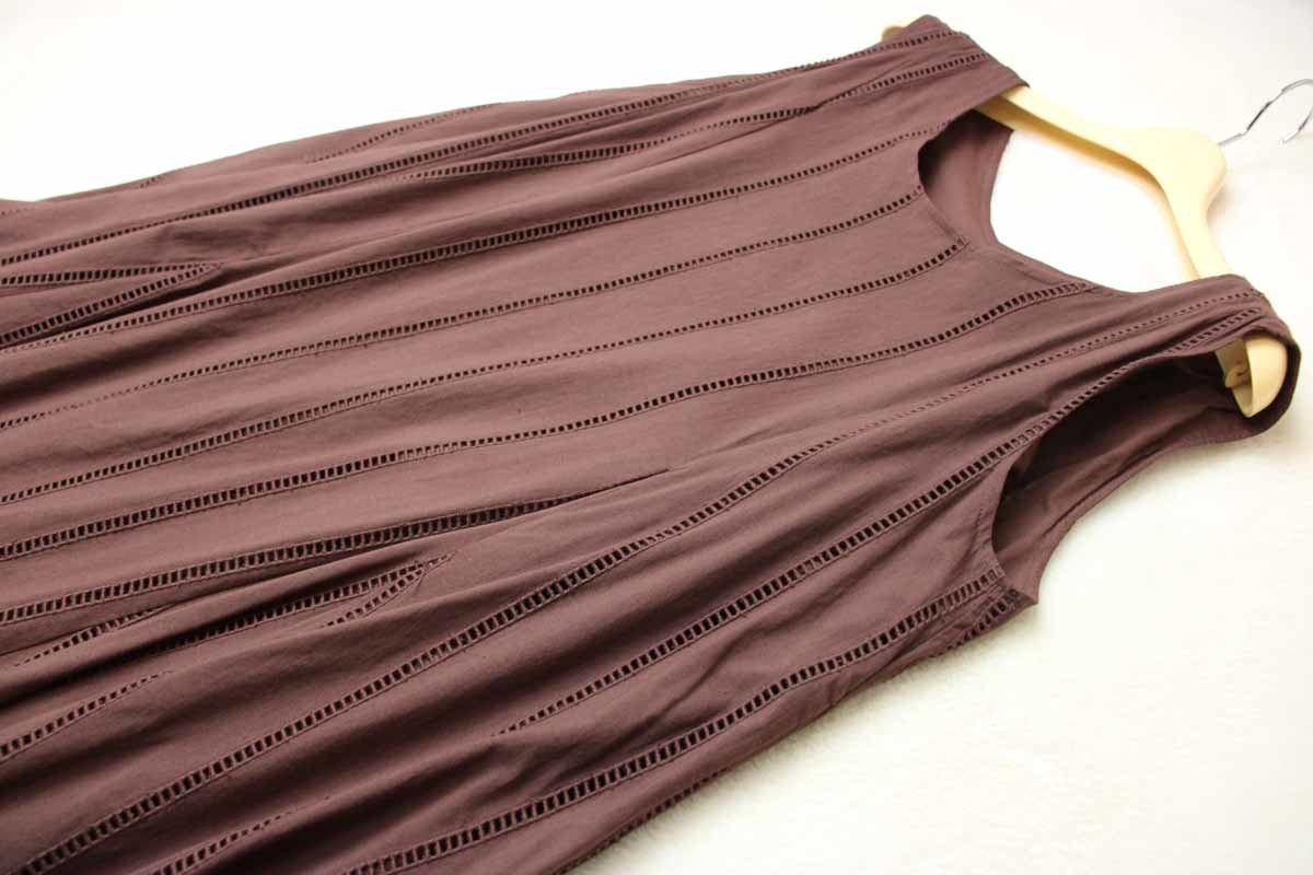 3 417 春物 前後２wayレース切替ノースリーブワンピース ブラウンｆサイズ 定価 16 000 税 Mサイズ 売買されたオークション情報 Yahooの商品情報をアーカイブ公開 オークファン Aucfan Com