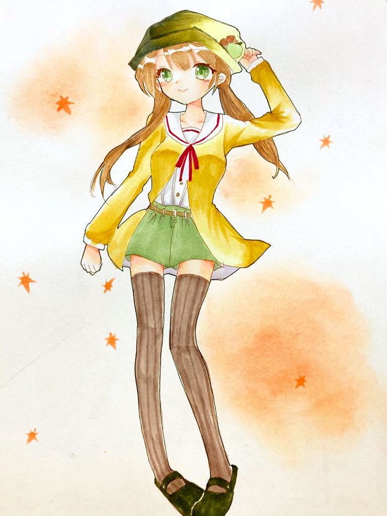 秋の公園めぐりコーデ オリジナル 手描きイラスト 手描きイラスト 売買されたオークション情報 Yahooの商品情報をアーカイブ公開 オークファン Aucfan Com