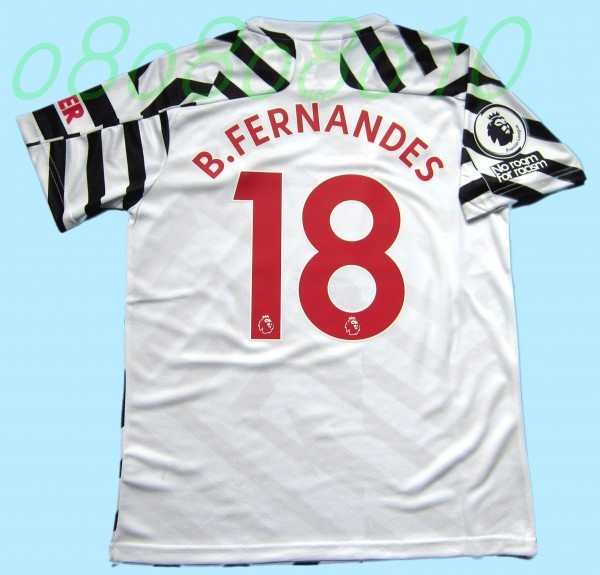 【正規品】マンチェスターU B.フェルナンデスNo.18 20-21ユニフォーム M)20-21▽マンチェスターU▽3rd#18ブルーノ・フェルナンデス/変更可