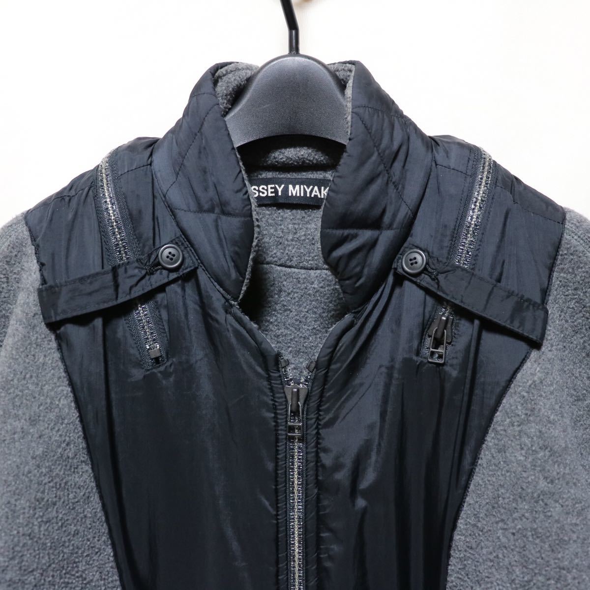 archive イッセイミヤケ　切り替えブルゾン issey miyake/vintage/フリース/切替/ジャケット ブルゾン/イッセイ