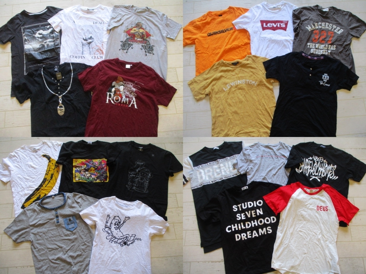 Tシャツ　おまとめ出品 ○メンズ 半袖プリントTシャツ 無地Tシャツ 福袋 まとめて まとめ売り