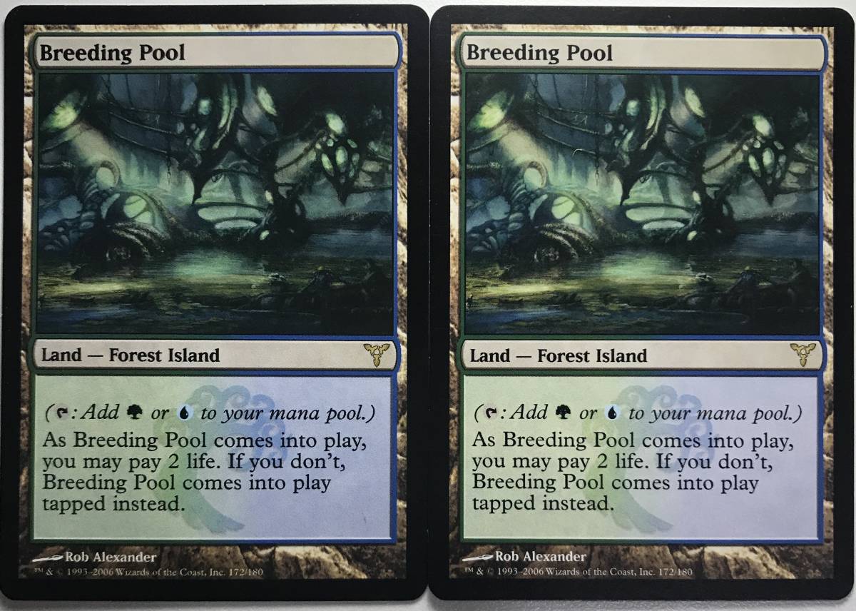 MTG 繁殖池/Breeding Pool DIS 英語 2枚セット 目立った傷や汚れはご