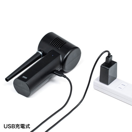 送料無料】サンワサプライ 電動エアダスター USB 充電式 CD-ADE1BK